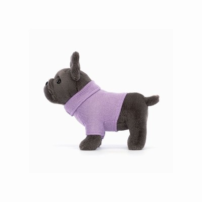 Jellycat Sweater French Bulldog Purple Dog USA | 54079VIDX